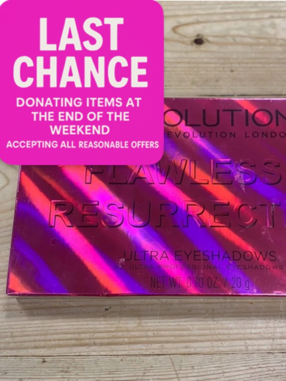 Revolution London Eye Shadow NIB Flawless 3 Resurrection- 32 colors Professional